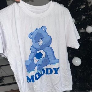 Freeze Moody Bear Blue and White carebears women T-Shirt